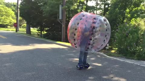 This Guy Found The Safest Way To Ride His Hoverboard