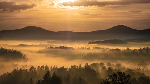 A video showing the sunrise