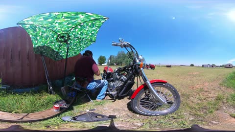 360 video of working on my Honda Shadow