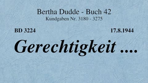 BD 3224 - GERECHTIGKEIT ....