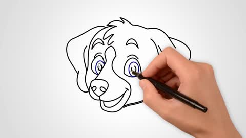 How to draw a cute dog/Little dog it's adorable