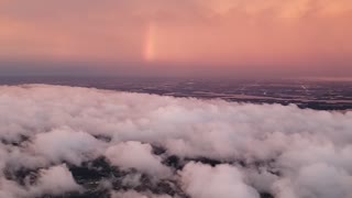 Rainbow on the plane.