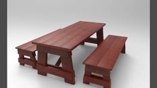 Picnic Table 3D Model