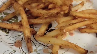 Eating Checkers Frozen Crispy Frozen Seasoned Fries, Dbn, MI, 11/19/23