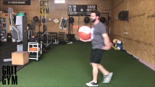 MB Lateral Hip Toss 1leg Hop