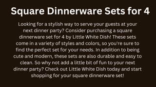 Square dinnerware sets for 4