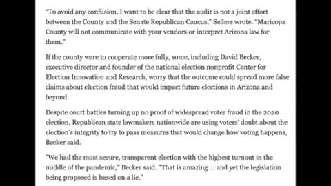 Arizona Audit Update April 8 - New Location May Be Confirmed for Ballot Audit.