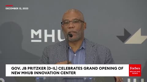 Illinois Gov. JB Pritzker Attends Grand Opening Ceremony Of New mHUB Innovation Center