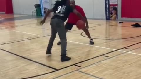 Two-person basketball showdown
