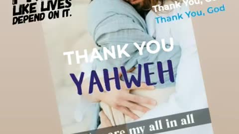 Thank You Lord Yeshua Hamashiach