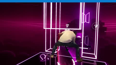 Workout sessions in VR Beat Saber BTS - DNA hard mode.