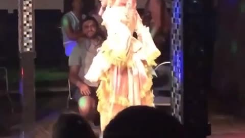 15 year old dragqueen Nemo performs for a room full of adults
