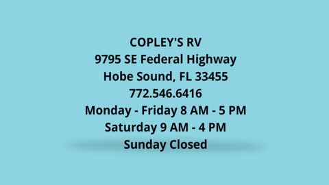 No Touch Appointments | Copley's RV Hobe Sound Florida