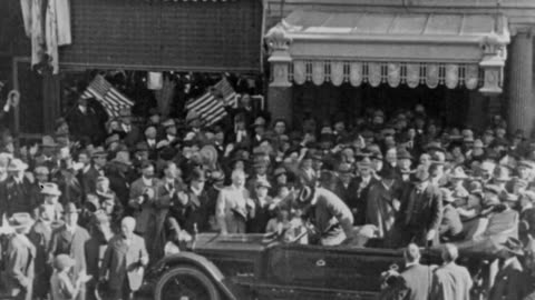 Theodore Roosevelt At Billings, Montana (1918 Original Black & White Film)