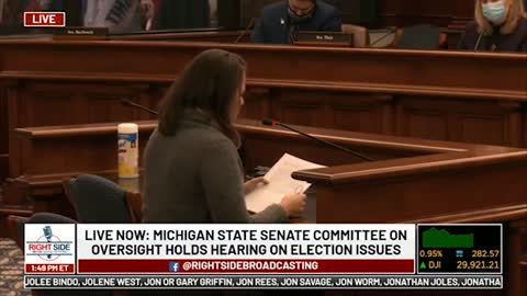 Witness #25 testifies at Michigan House Oversight Committee hearing on 2020 Election. Dec. 2, 2020.