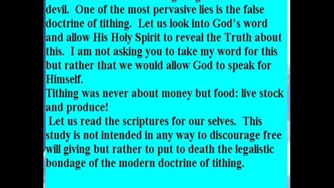 The Lie of the Tithe