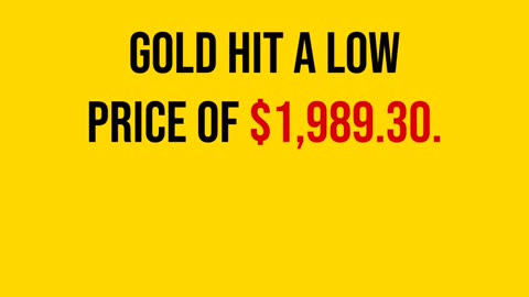 Gold Expected Price Range for November 6, 2023