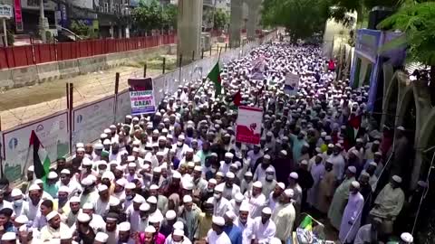 Protests in Bangladesh over Israel-Gaza conflict