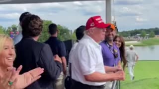 "Let's Go Brandon!" -- Trump Gets Friendly Welcome