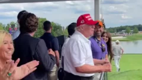 "Let's Go Brandon!" -- Trump Gets Friendly Welcome