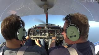 Airplane Spinning Over Ocean for Spin Training