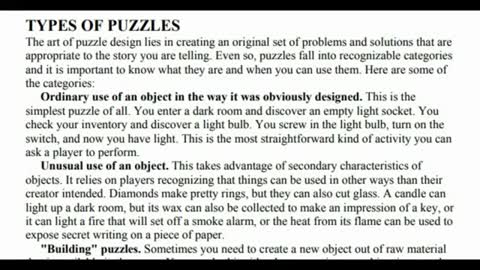 The Art of Puzzle Design