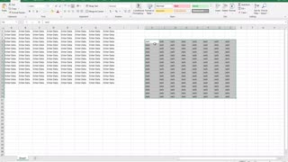 Enter data in Multiple Worksheets at the same time