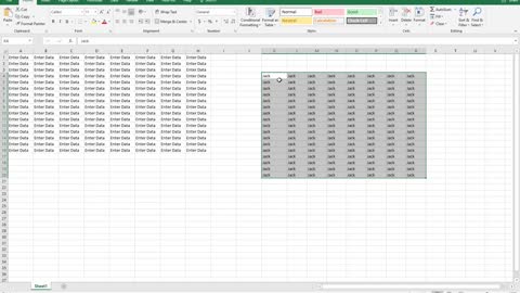 Enter data in Multiple Worksheets at the same time