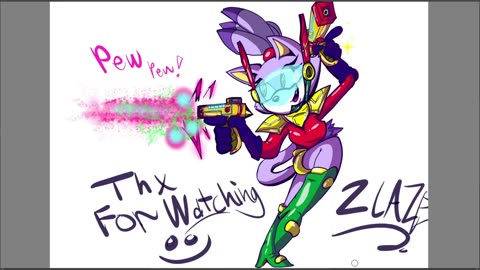 Sonic Fanart Blaze the Cat Art Speedpaint (Zlaze the Zone Cop)