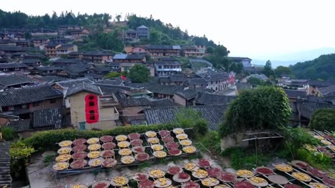 Village on the cliff,china beautiful place