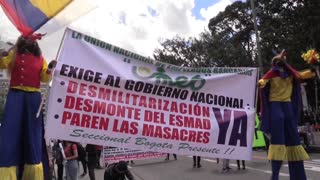 Nueva jornada de protestas contra Gobierno colombiano