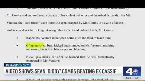 Disturbing video shows Sean 'Diddy' Combs beating ex-girlfriend, Cassie