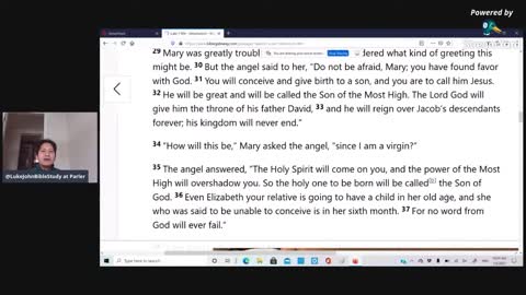 Luke John Bible Study: Luke 1, Part 2, The Birth of Jesus Foretold