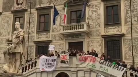 Manifestazione No Green Pass all’Università di Pisa - 3 Novembre 2021