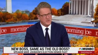 MSNBC Propagandist Joe Scarborough clearly is Panicking while talking about Mike Johnson & Trump