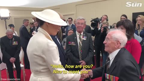 93-year-old D-Day vet flirts with Melania Trump