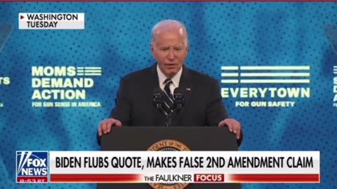 Biden flubs quote & makes false 2nd amendment claim