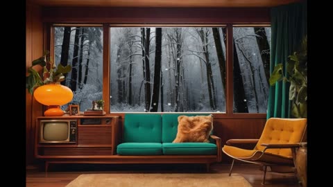 1970s Mood + Snowfall + 20 Min Ambient music and Relaxation