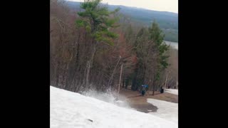 Skier Full Sends Double Backflip off Ramp