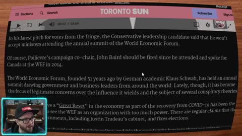 CLYDE DO SOMETHING: Pierre Poilievre Will Ban The World Economic Forum from His Government