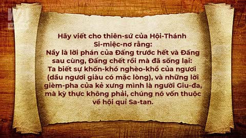 GIỚI THIỆU - Thư gửi cho Hội Thánh Si-miệc-nơ