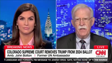 Even John Bolton gets it. "The Colorado Supreme Court decision is incoherent"