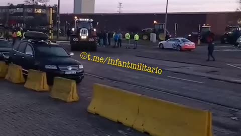 Some 500 tractors are blocking Europe's second largest port in Antwerp, Belgium