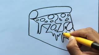 How to Draw a Pizza Picture
