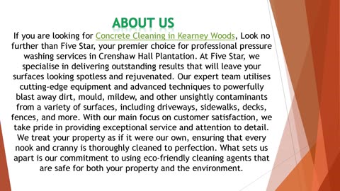 If you are looking for Concrete Cleaning in Kearney Woods