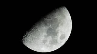 The moon is gradually hiding its appearance.