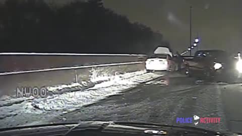 Police Dashcam Video Shows Officer And Woman Struck By Car