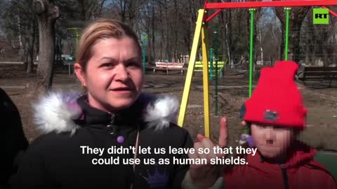 Mariupol refugee talks about being abandoned and used as human shield