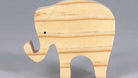 Wood Toy Elephant Cutout, Handmade, Stackable, Unfinished, Unpainted, Ready to Paint, Crafts or Toys