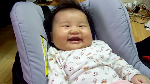 The baby who laughs out loud